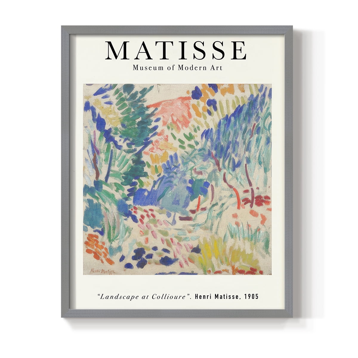 Matisse CLXXVI Framed Print in Gray Solid Wood 8 x 10 Framed Print