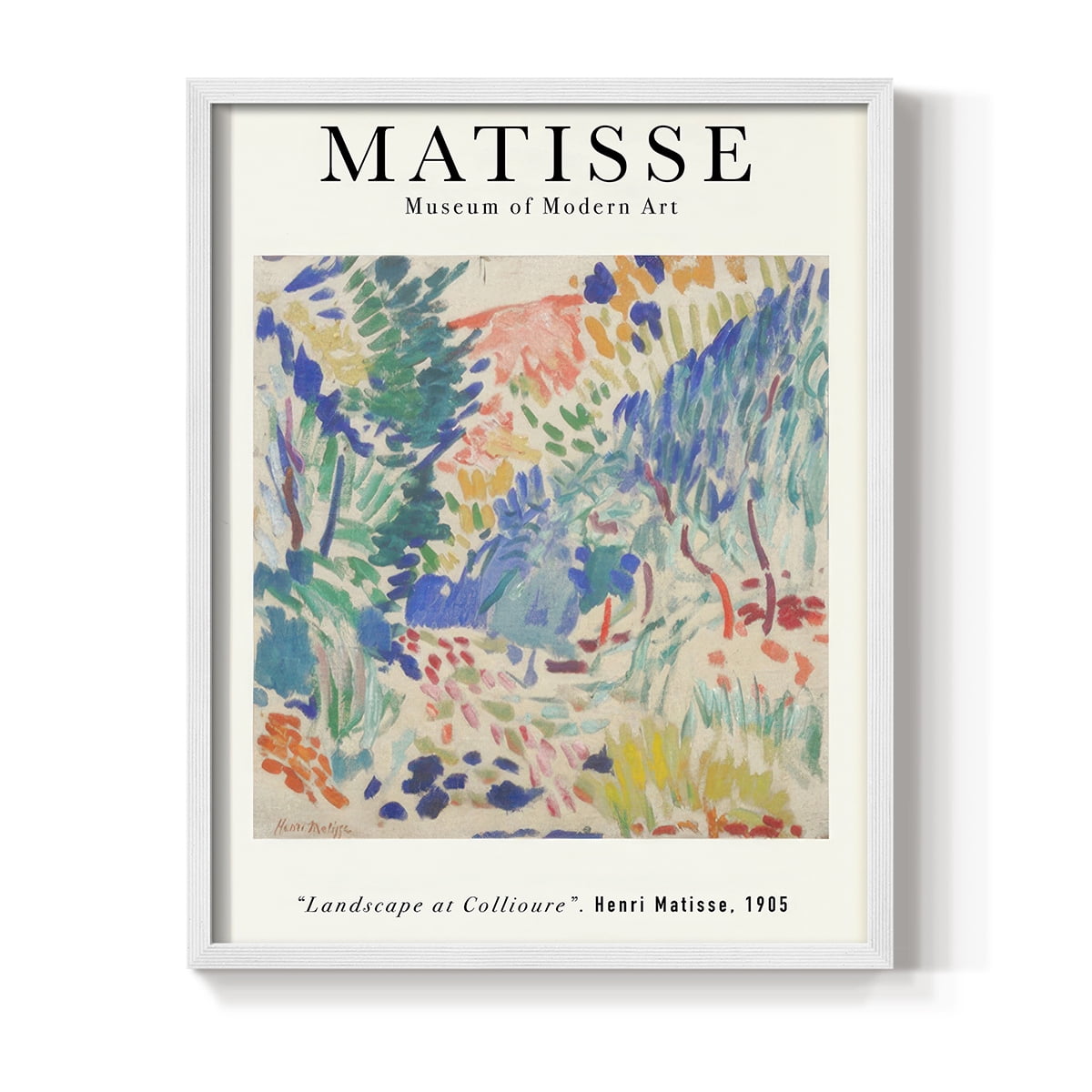 Matisse CLXXVI Framed Print in White Solid Wood 8 x 10 Framed Print