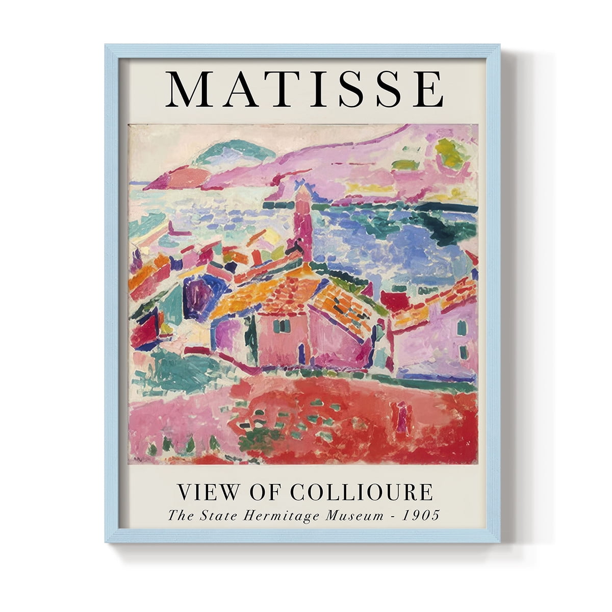 Matisse CLXXVII Framed Print in Blue Solid Wood 11 x 14 Framed Print