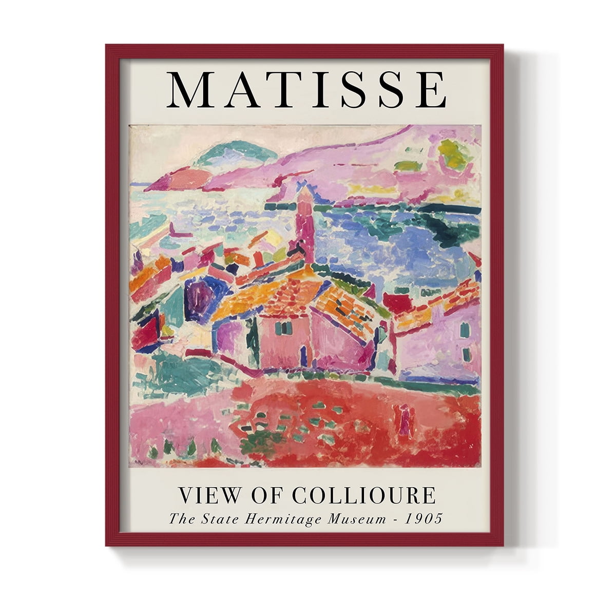 Matisse CLXXVII Framed Print in Red Solid Wood 16 x 20 Framed Print