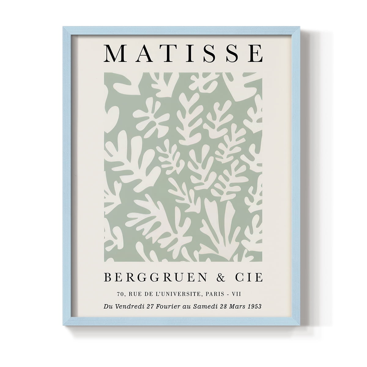 Matisse CLXXVIII Framed Print in Blue Solid Wood 11 x 14 Framed Print