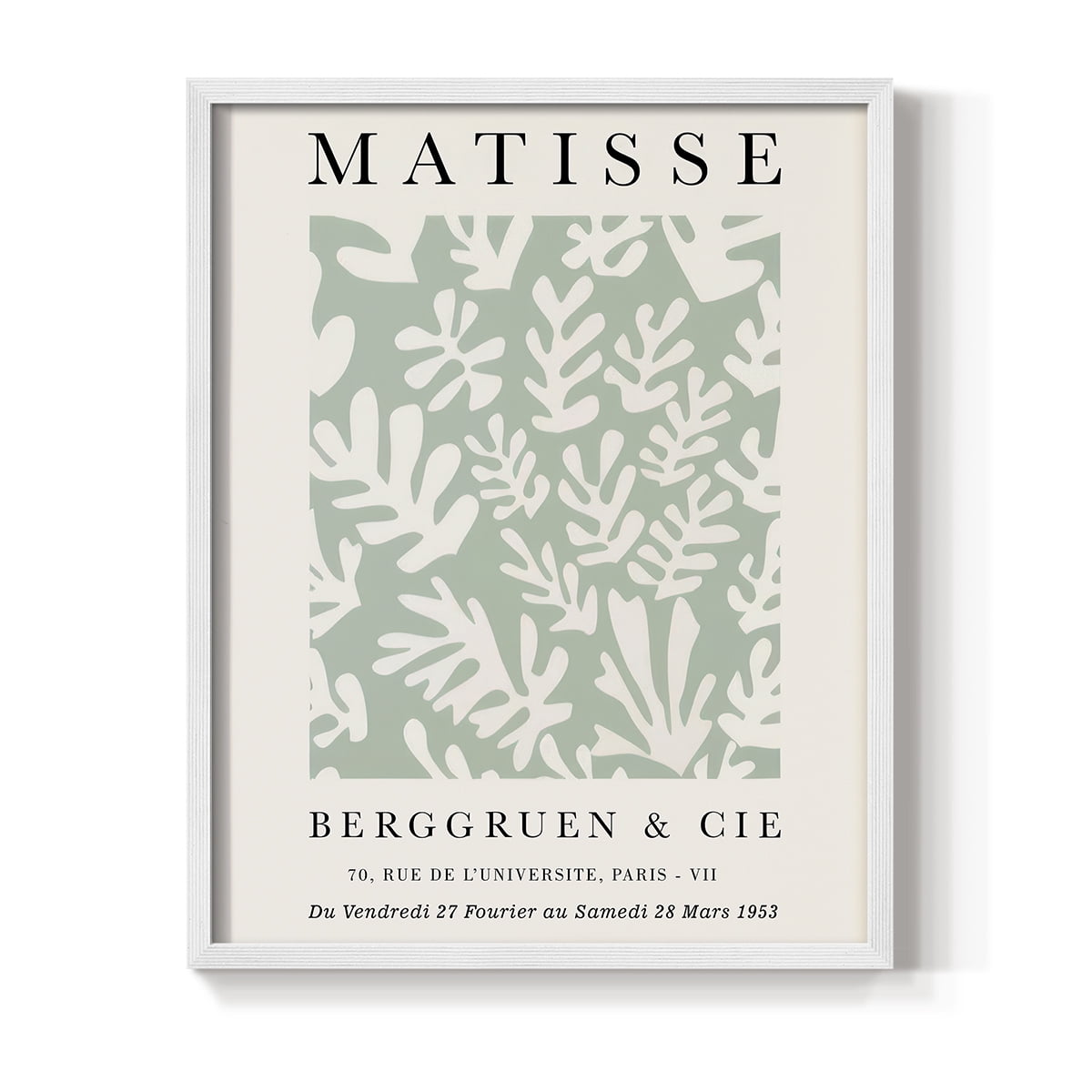 Matisse CLXXVIII Framed Print in White Solid Wood 11 x 14 Framed Print