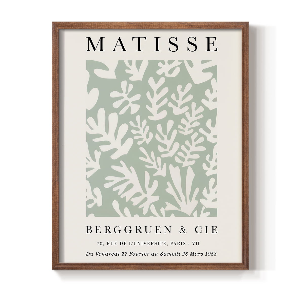 Matisse CLXXVIII Framed Print in Brown Solid Wood 11 x 14 Framed Print