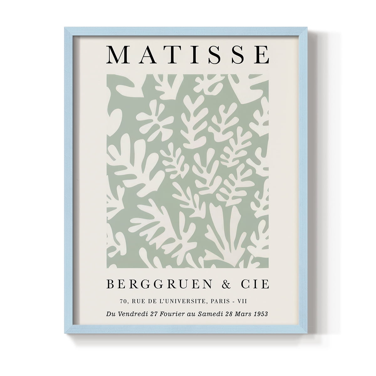 Matisse CLXXVIII Framed Print in Blue Solid Wood 8 x 10 Framed Print