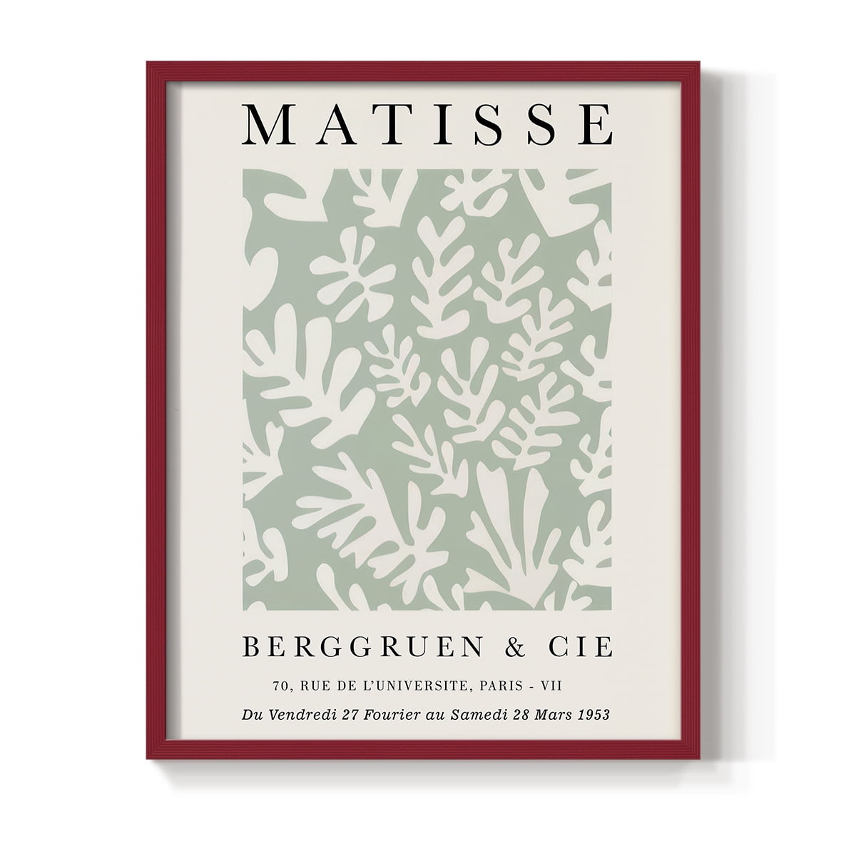 Matisse CLXXVIII Framed Print in Red Solid Wood 8 x 10 Framed Print