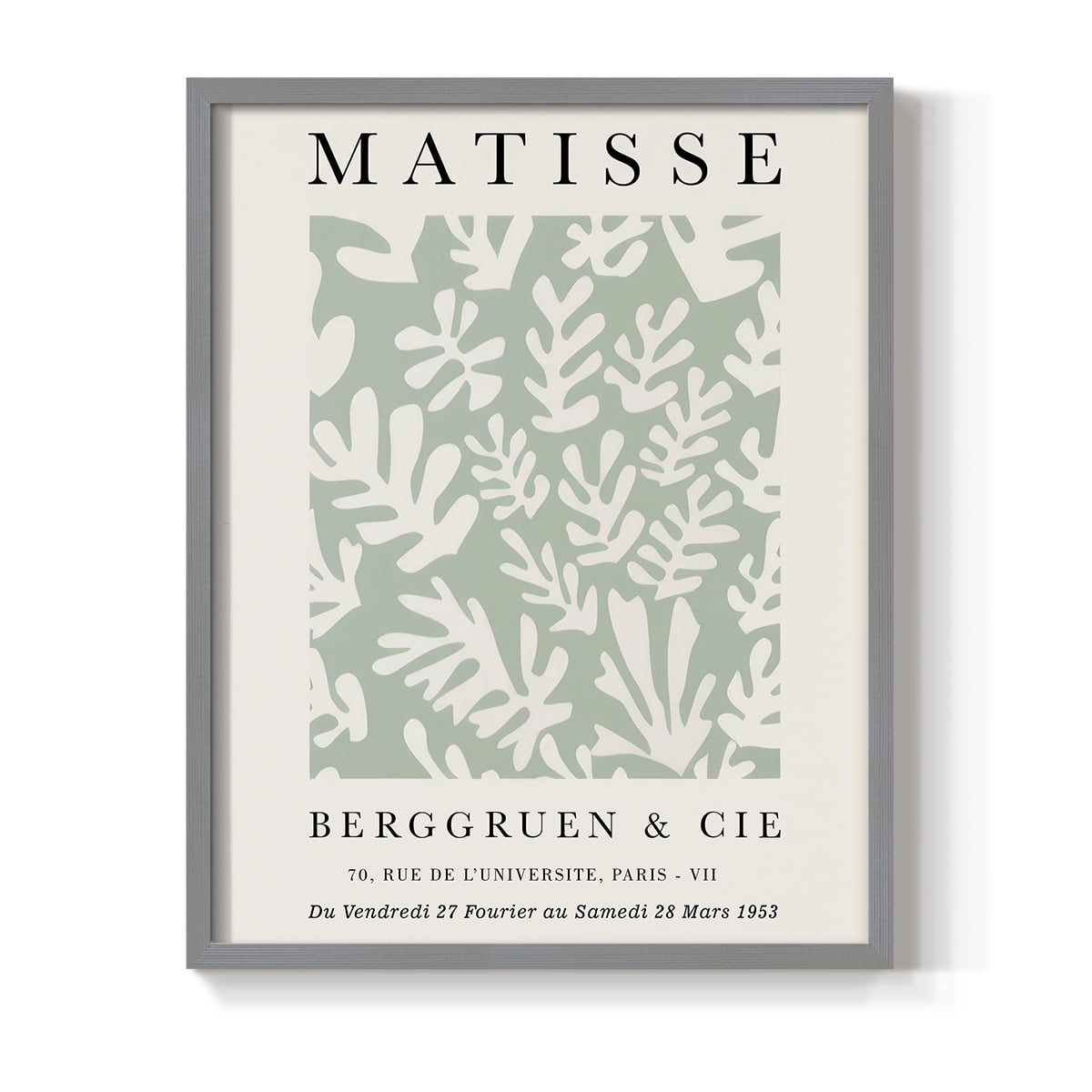 Matisse CLXXVIII Framed Print in Gray Solid Wood 8 x 10 Framed Print