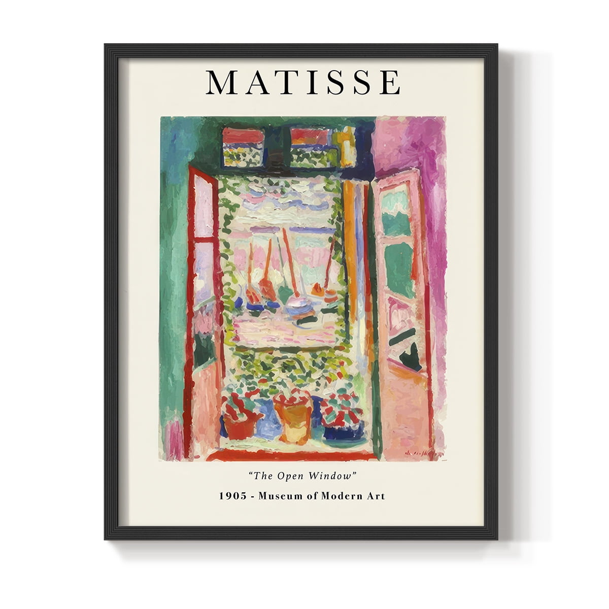 Matisse CLXXX Framed Print in Black Solid Wood 11 x 14 Framed Print