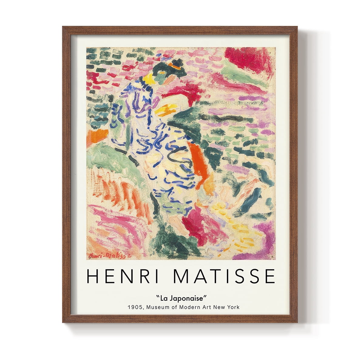 Matisse CLXXXI Framed Print in Brown Solid Wood 11 x 14 Framed Print