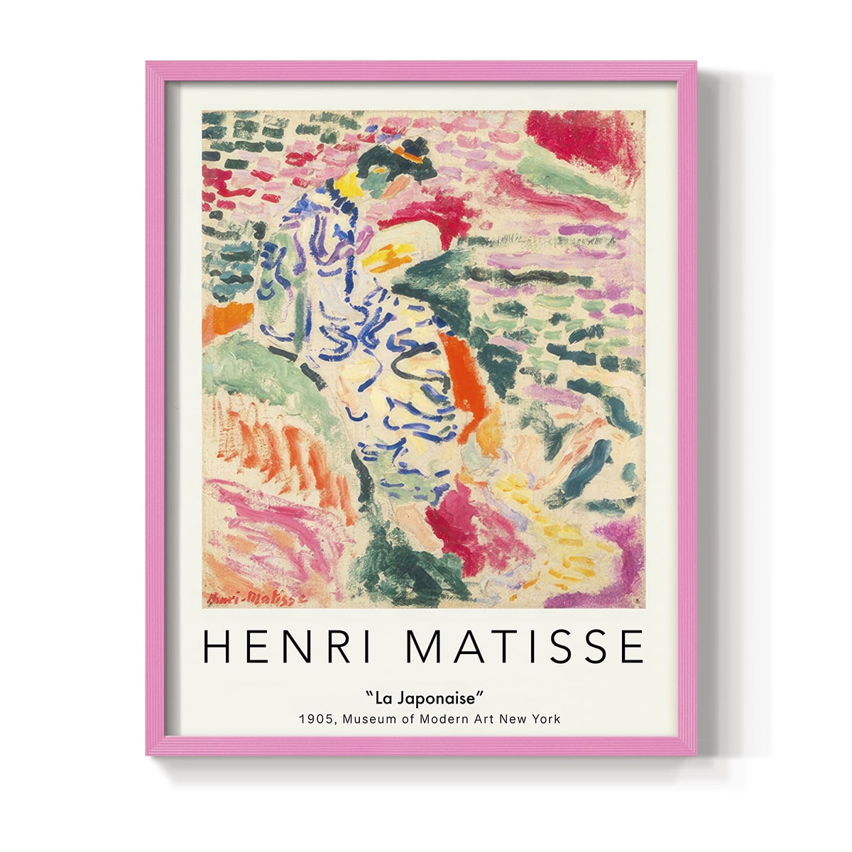 Matisse CLXXXI Framed Print in Pink Solid Wood 22 x 28 Framed Print