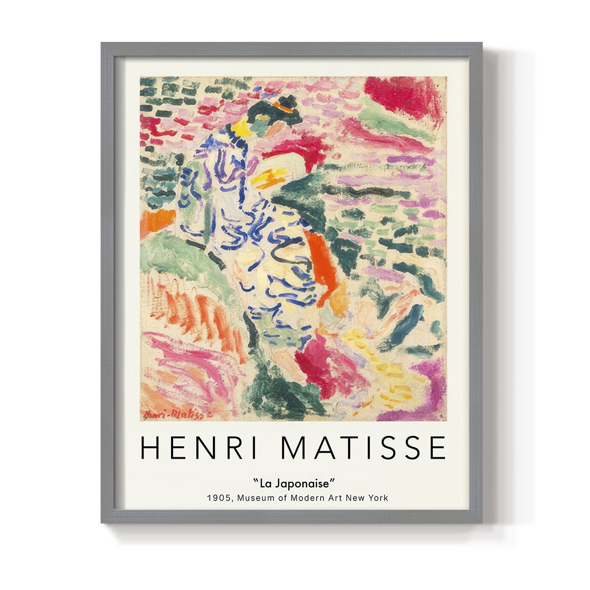 Matisse CLXXXI Framed Print in Gray Solid Wood 22 x 28 Framed Print