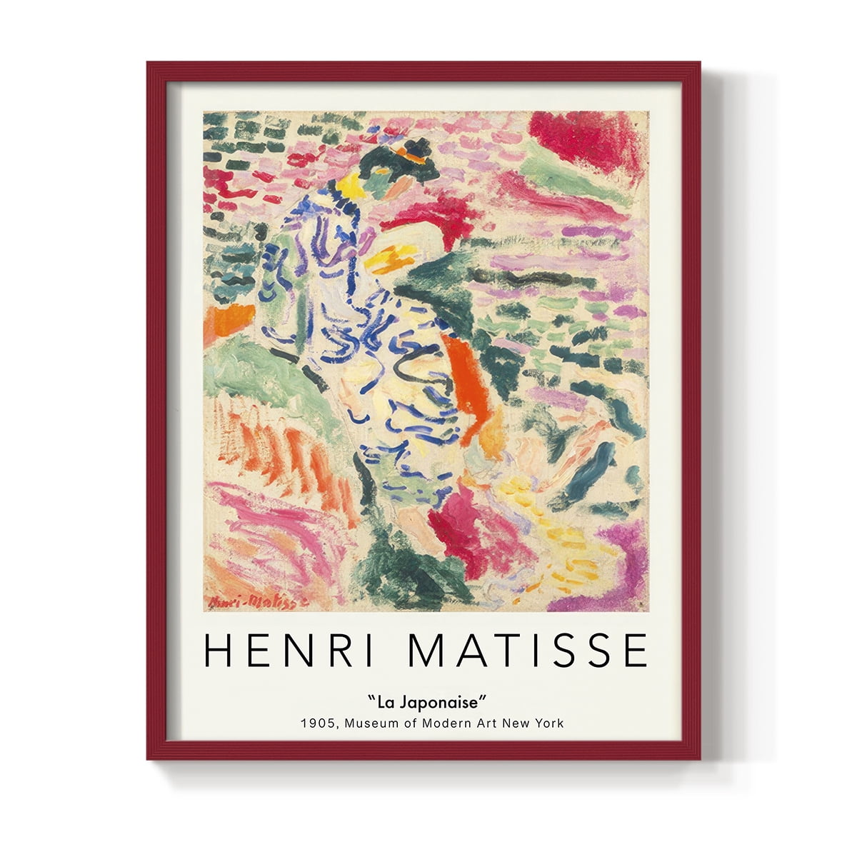 Matisse CLXXXI Framed Print in Red Solid Wood 8 x 10 Framed Print