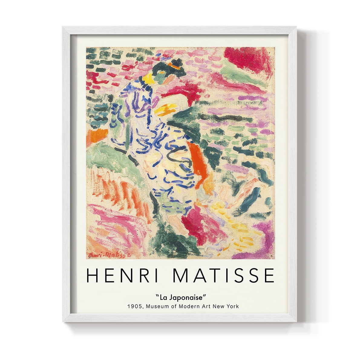 Matisse CLXXXI Framed Print in White Solid Wood 8 x 10 Framed Print