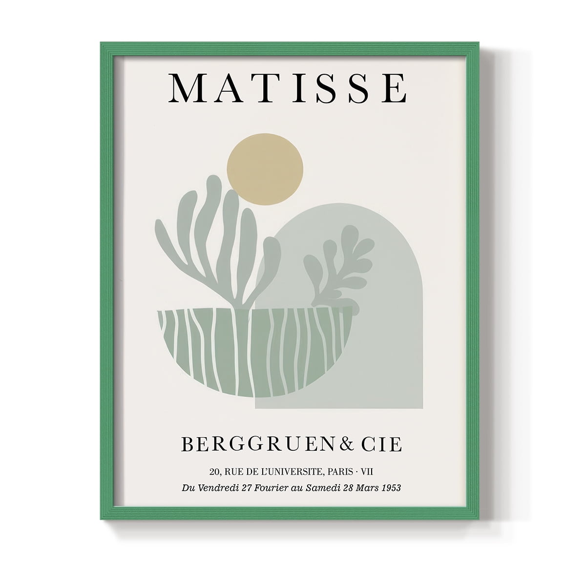 Matisse CLXXXII Framed Print in Green Solid Wood 11 x 14 Framed Print