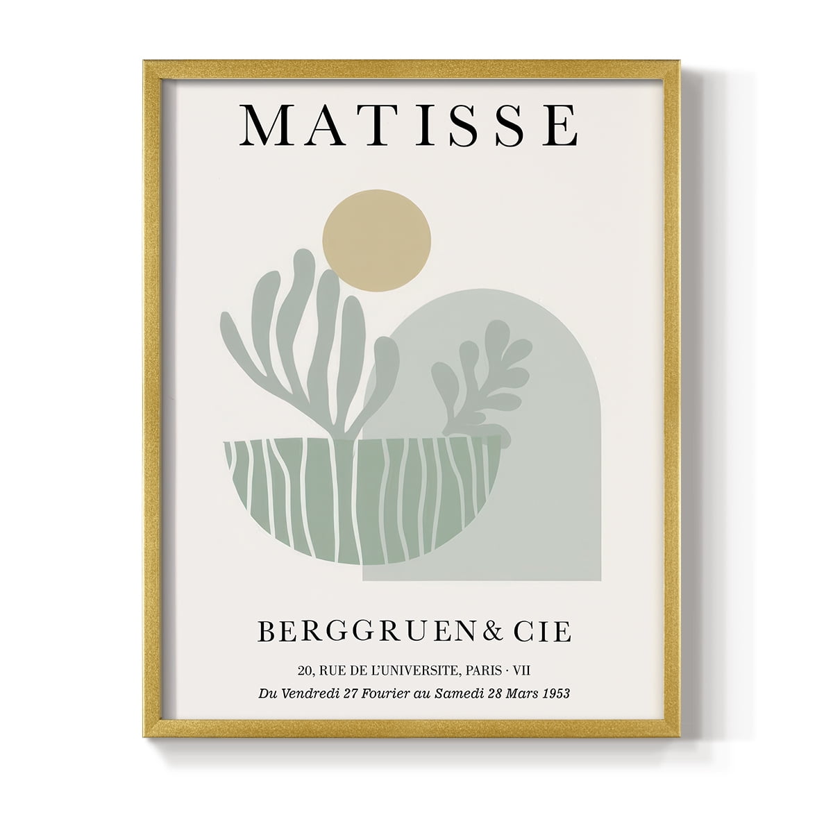 Matisse CLXXXII Framed Print in Gold Solid Wood 22 x 28 Framed Print