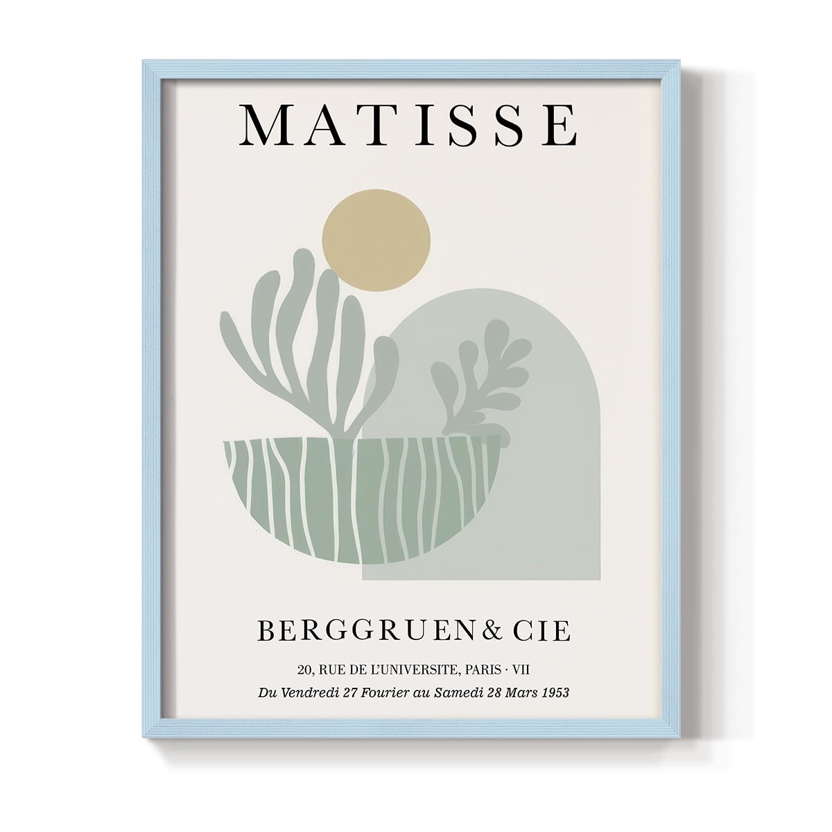 Matisse CLXXXII Framed Print in Blue Solid Wood 8 x 10 Framed Print