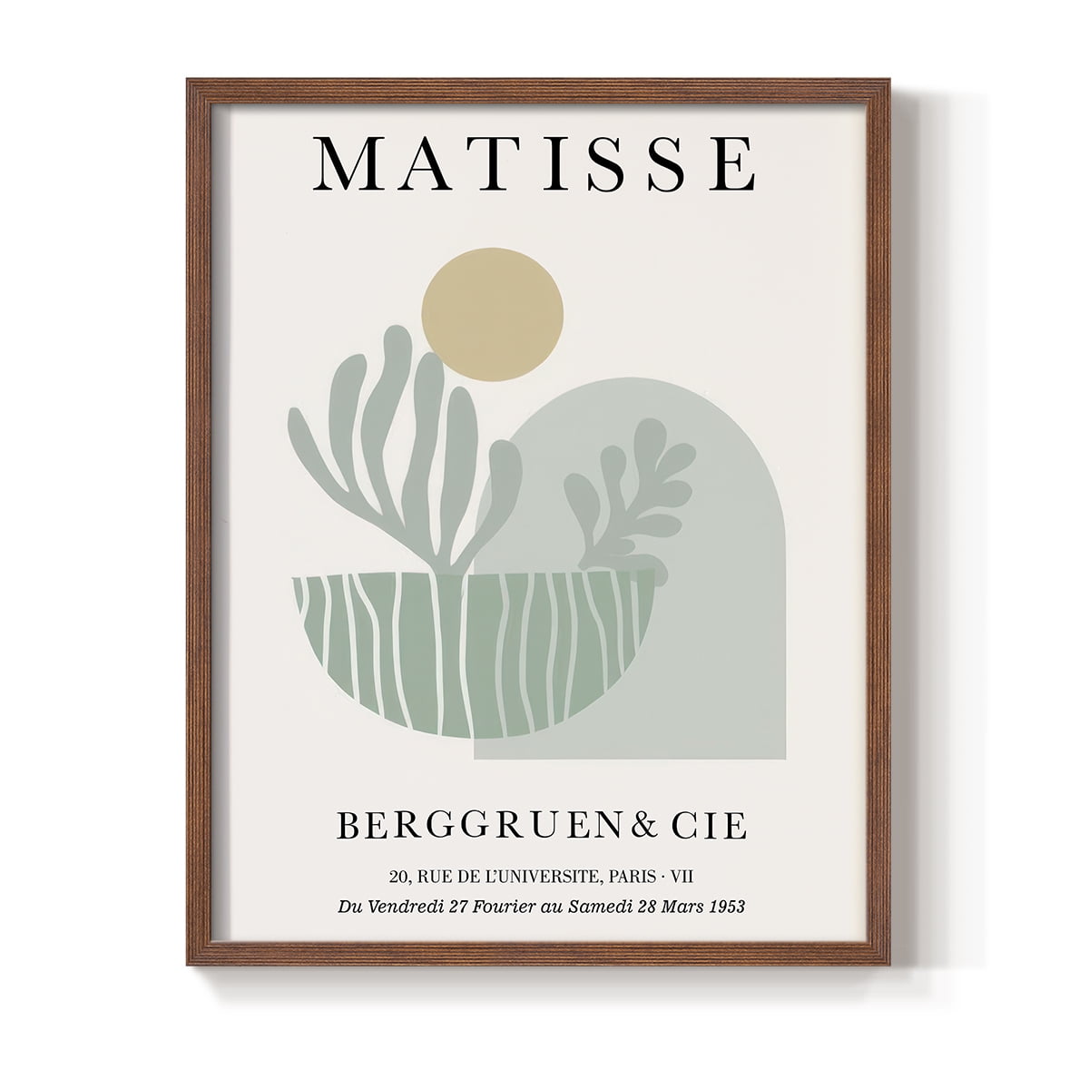 Matisse CLXXXII Framed Print in Brown Solid Wood 8 x 10 Framed Print