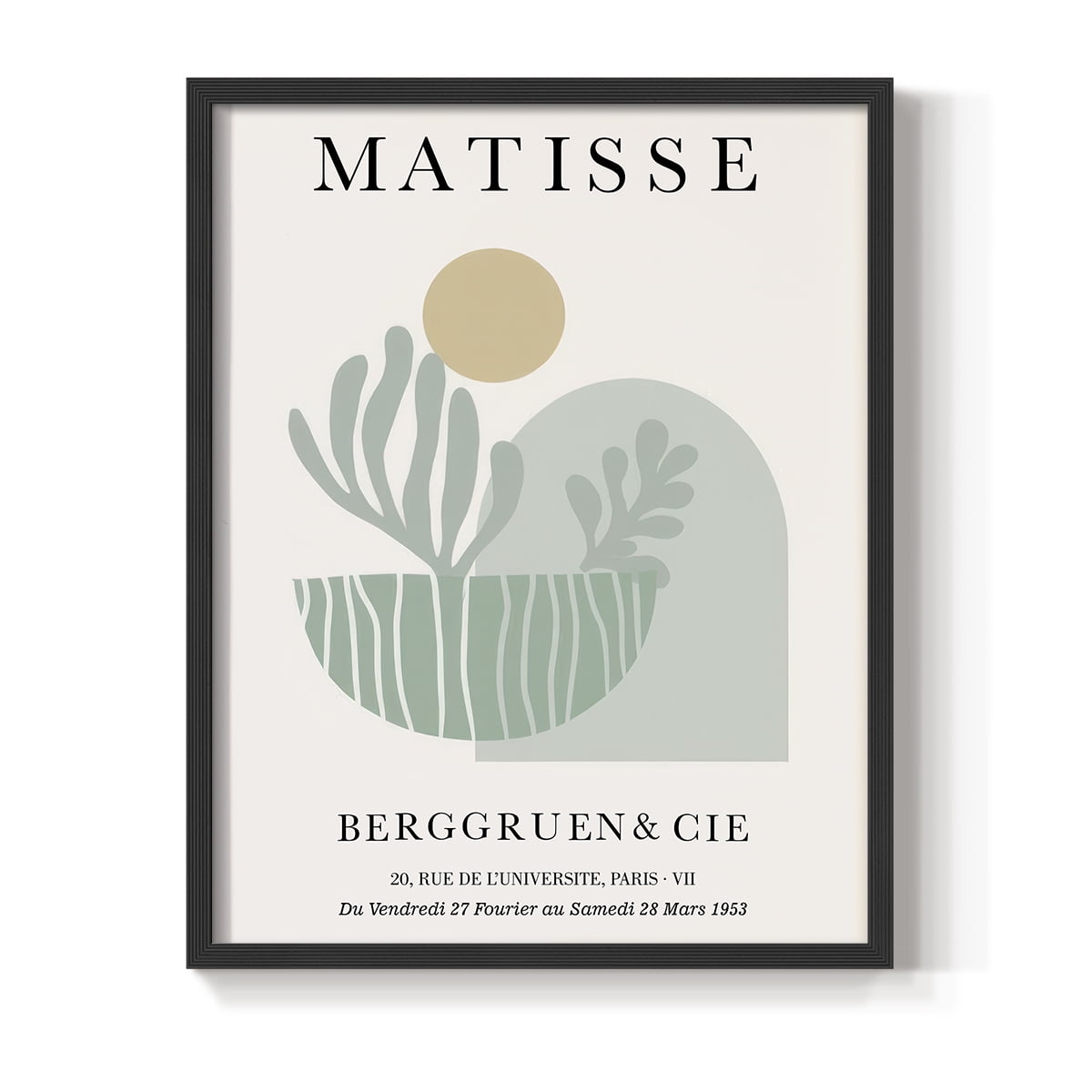 Matisse CLXXXII Framed Print in Black Solid Wood 8 x 10 Framed Print