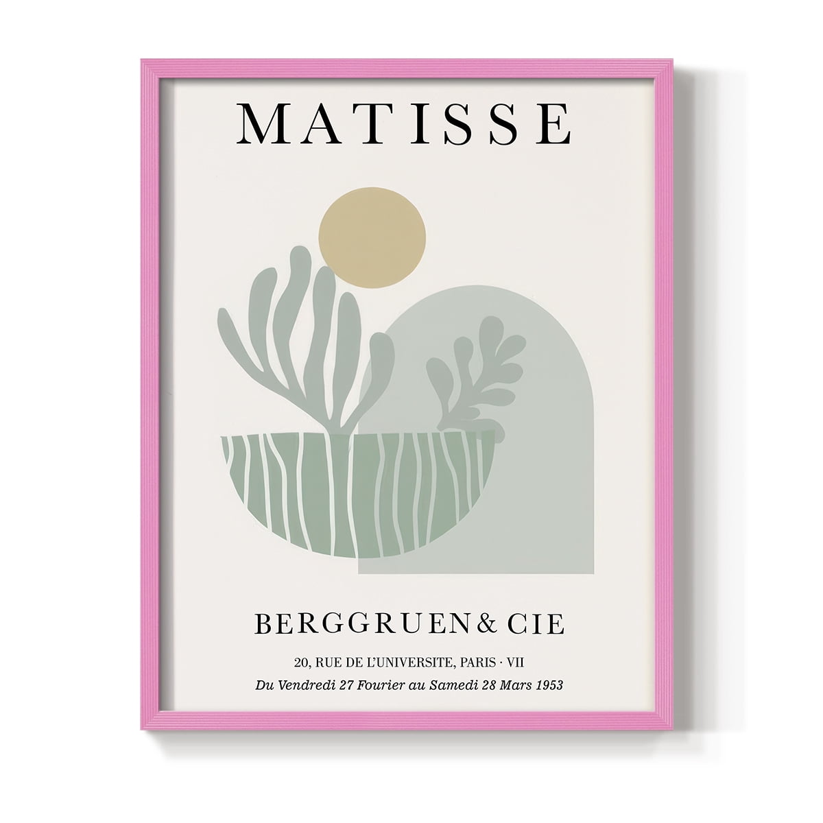 Matisse CLXXXII Framed Print in Pink Solid Wood 8 x 10 Framed Print