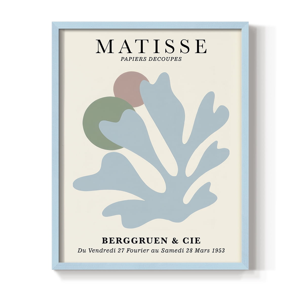 Matisse CLXXXIII Framed Print in Blue Solid Wood 11 x 14 Framed Print