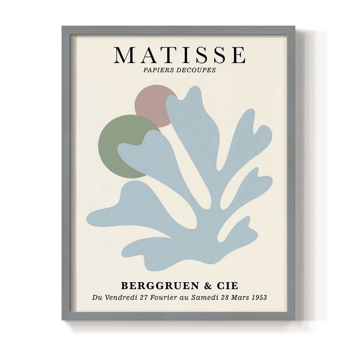 Matisse CLXXXIII Framed Print in Gray Solid Wood 16 x 20 Framed Print