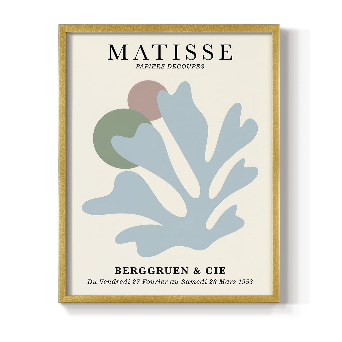 Matisse CLXXXIII Framed Print in Gold Solid Wood 22 x 28 Framed Print