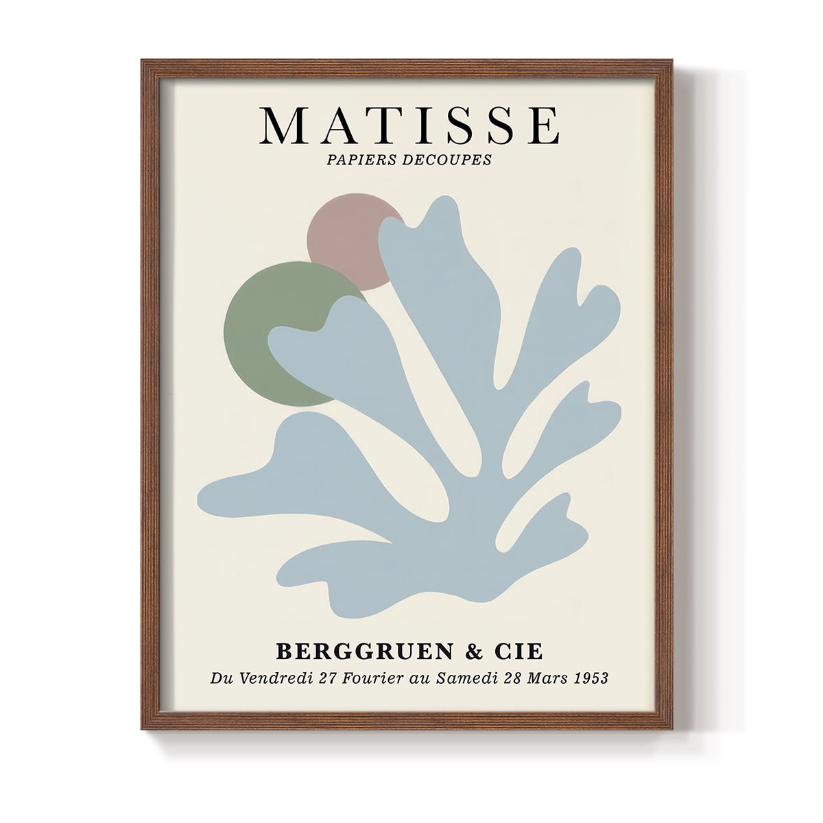 Matisse CLXXXIII Framed Print in Brown Solid Wood 22 x 28 Framed Print