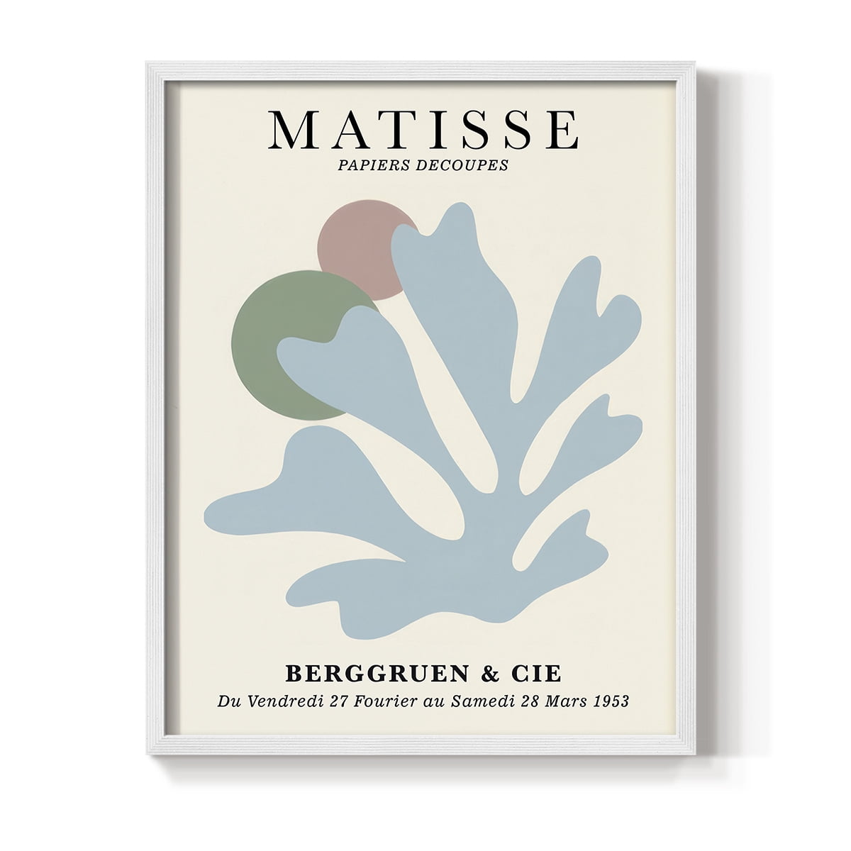 Matisse CLXXXIII Framed Print in White Solid Wood 8 x 10 Framed Print