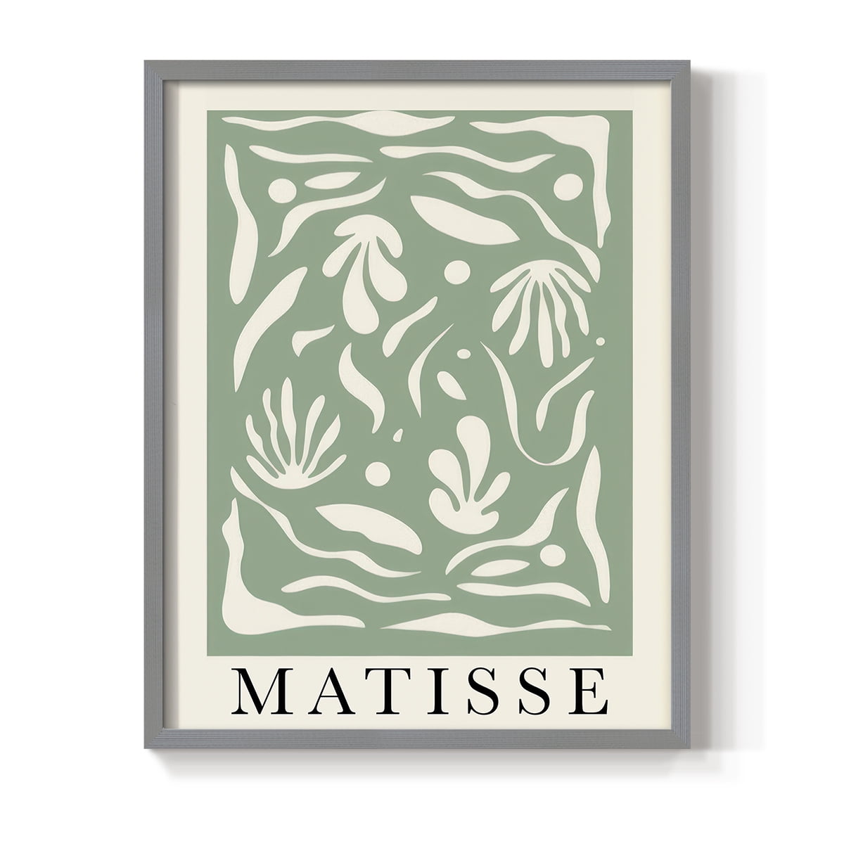 Matisse CLXXXIV Framed Print in Gray Solid Wood 22 x 28 Framed Print