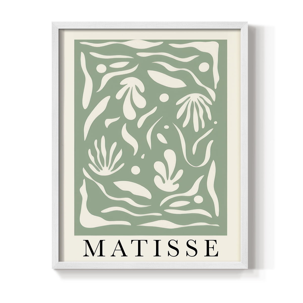 Matisse CLXXXIV Framed Print in White Solid Wood 8 x 10 Framed Print