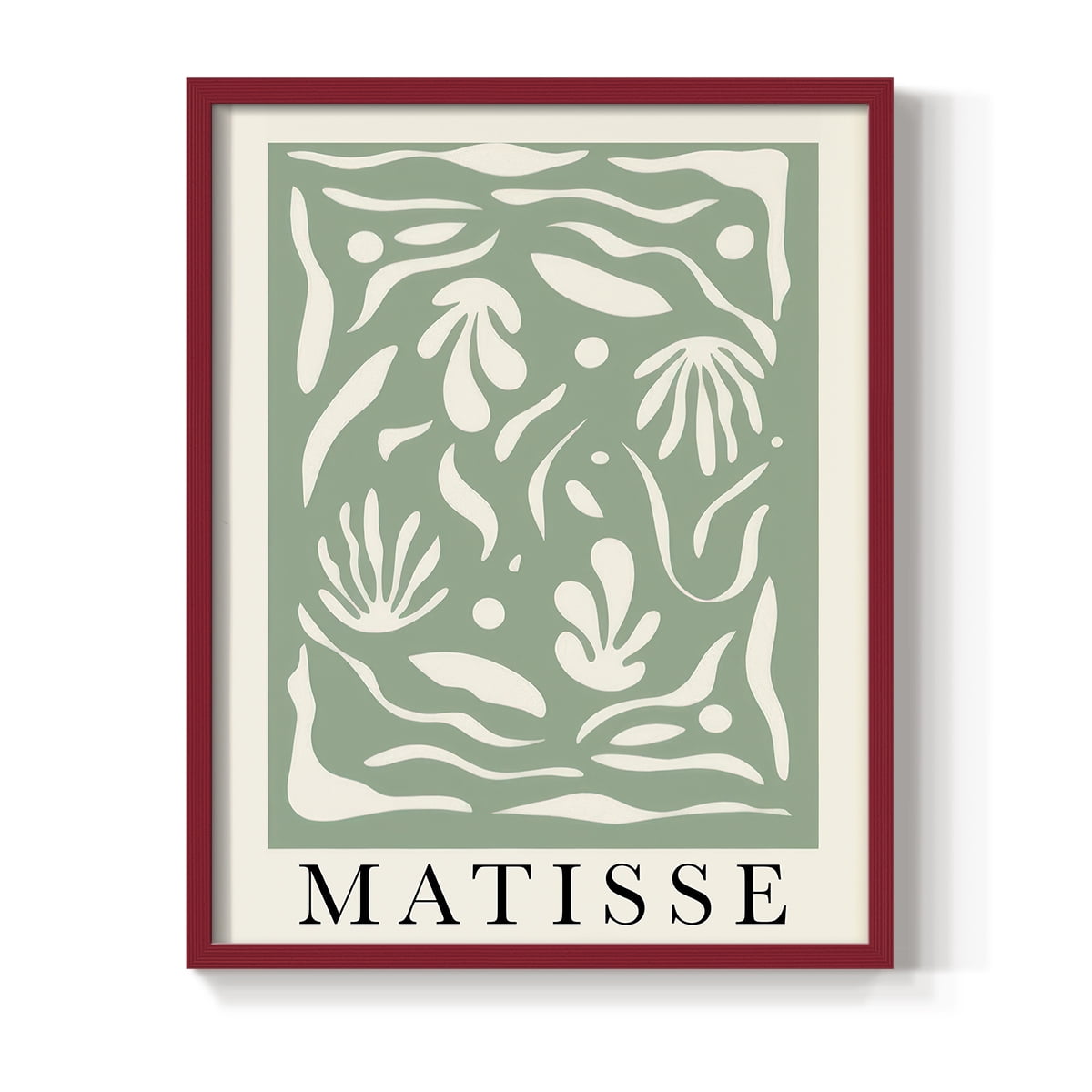 Matisse CLXXXIV Framed Print in Red Solid Wood 8 x 10 Framed Print