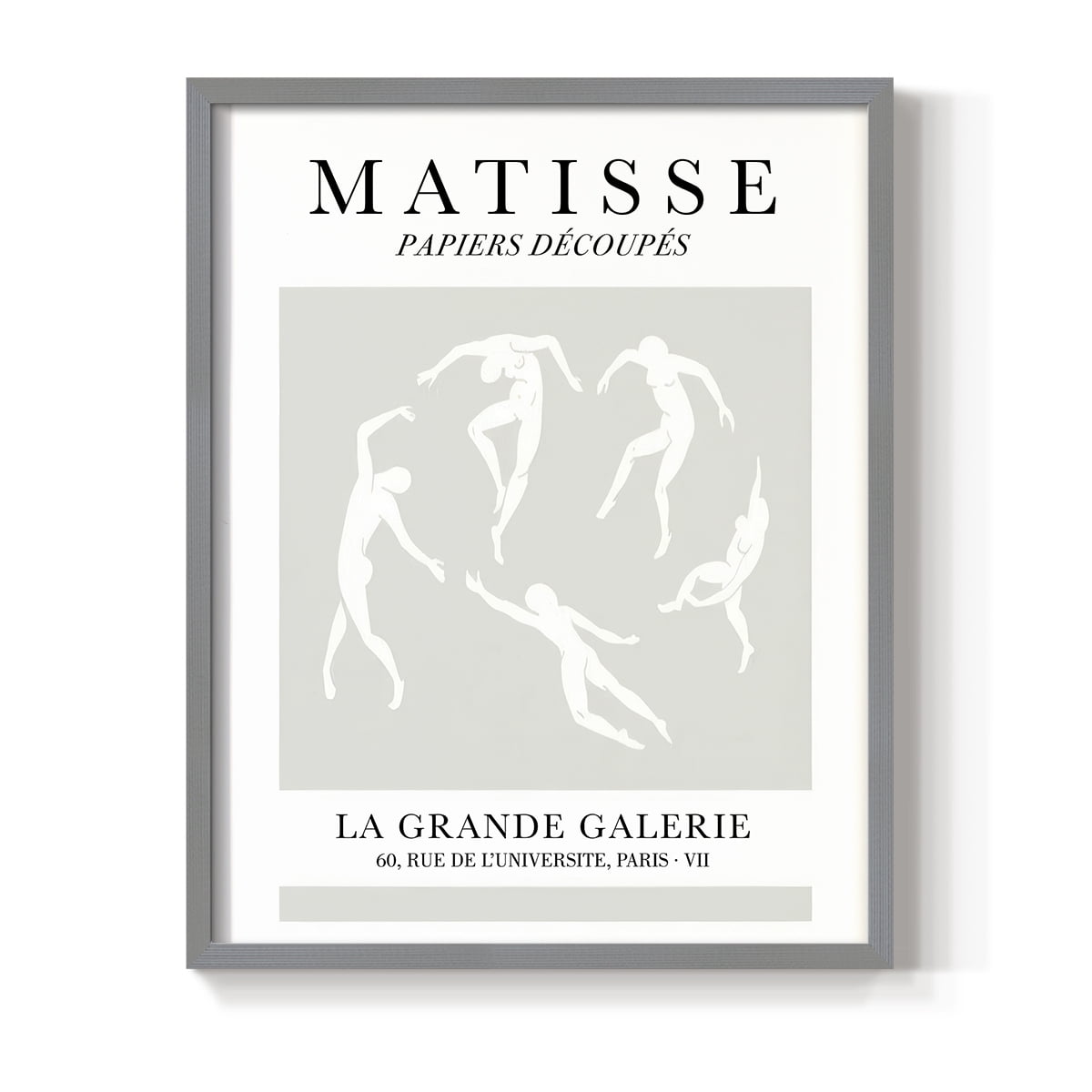 Matisse CLXXXIX Framed Print in Gray Solid Wood 22 x 28 Framed Print