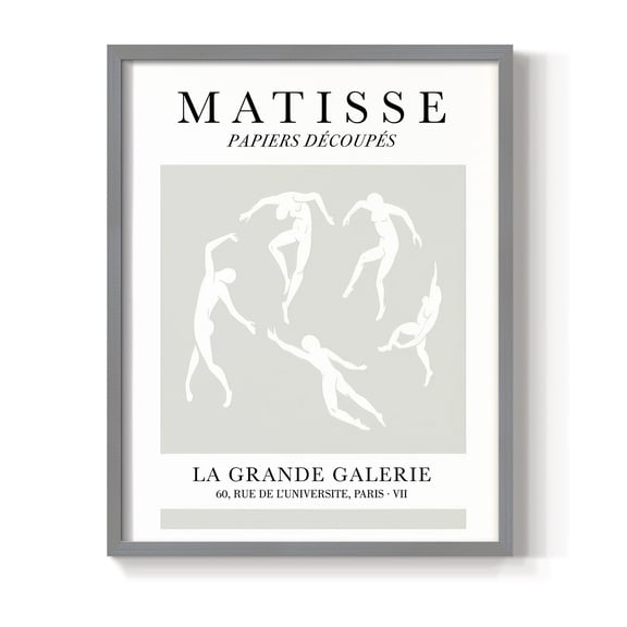 Matisse CLXXXIX Framed Print in Gray Solid Wood 22 x 28 Framed Print