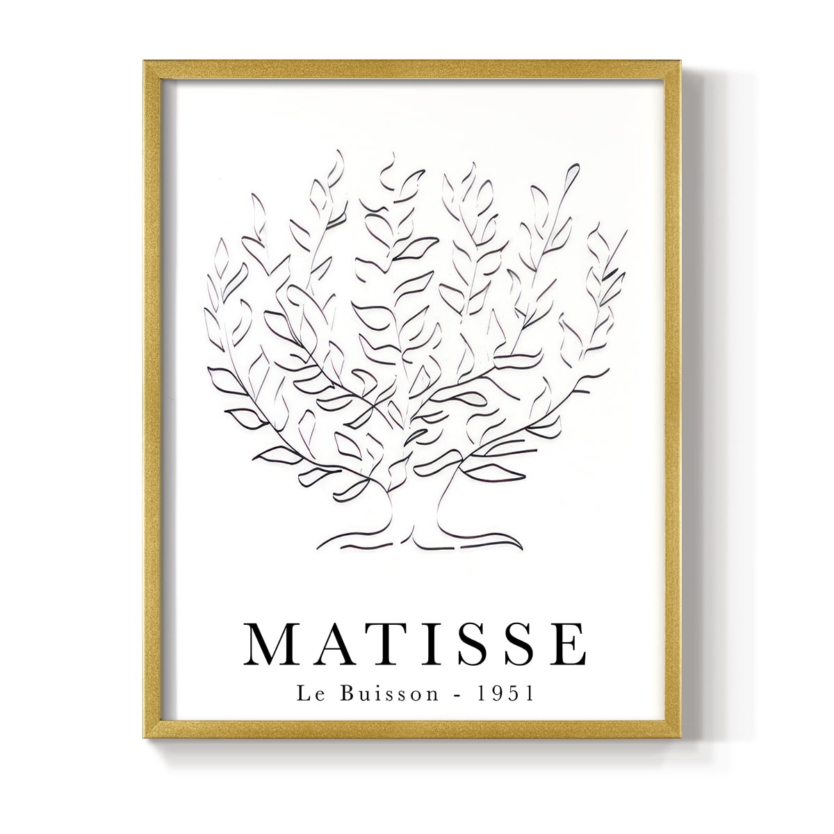 Matisse CLXXXV Framed Print in Gold Solid Wood 8 x 10 Framed Print