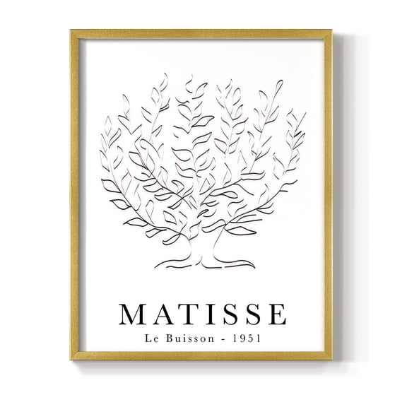Matisse CLXXXV Framed Print in Gold Solid Wood 8 x 10 Framed Print