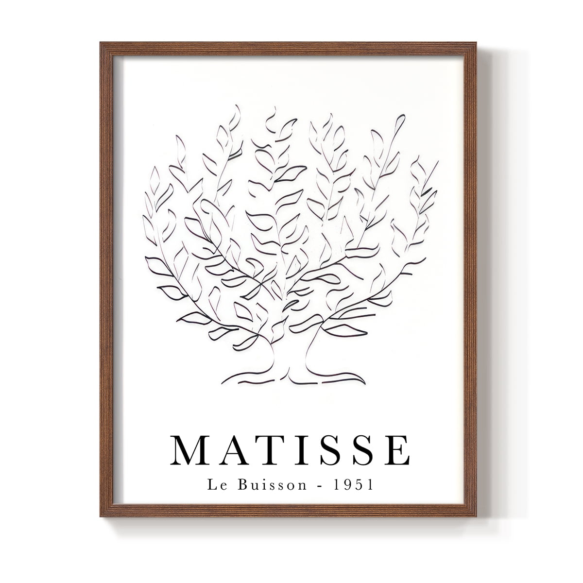 Matisse CLXXXV Framed Print in Brown Solid Wood 8 x 10 Framed Print
