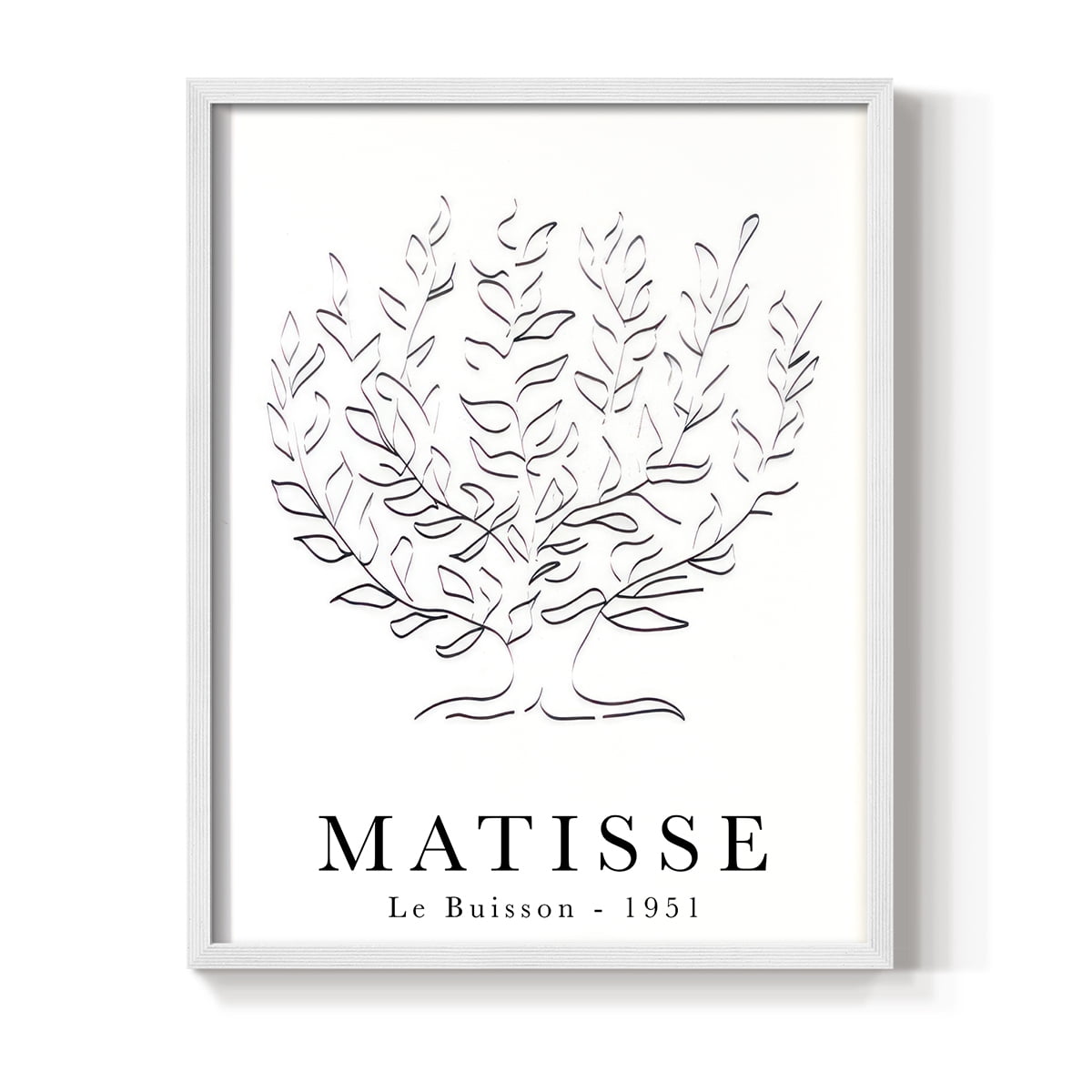 Matisse CLXXXV Framed Print in White Solid Wood 8 x 10 Framed Print