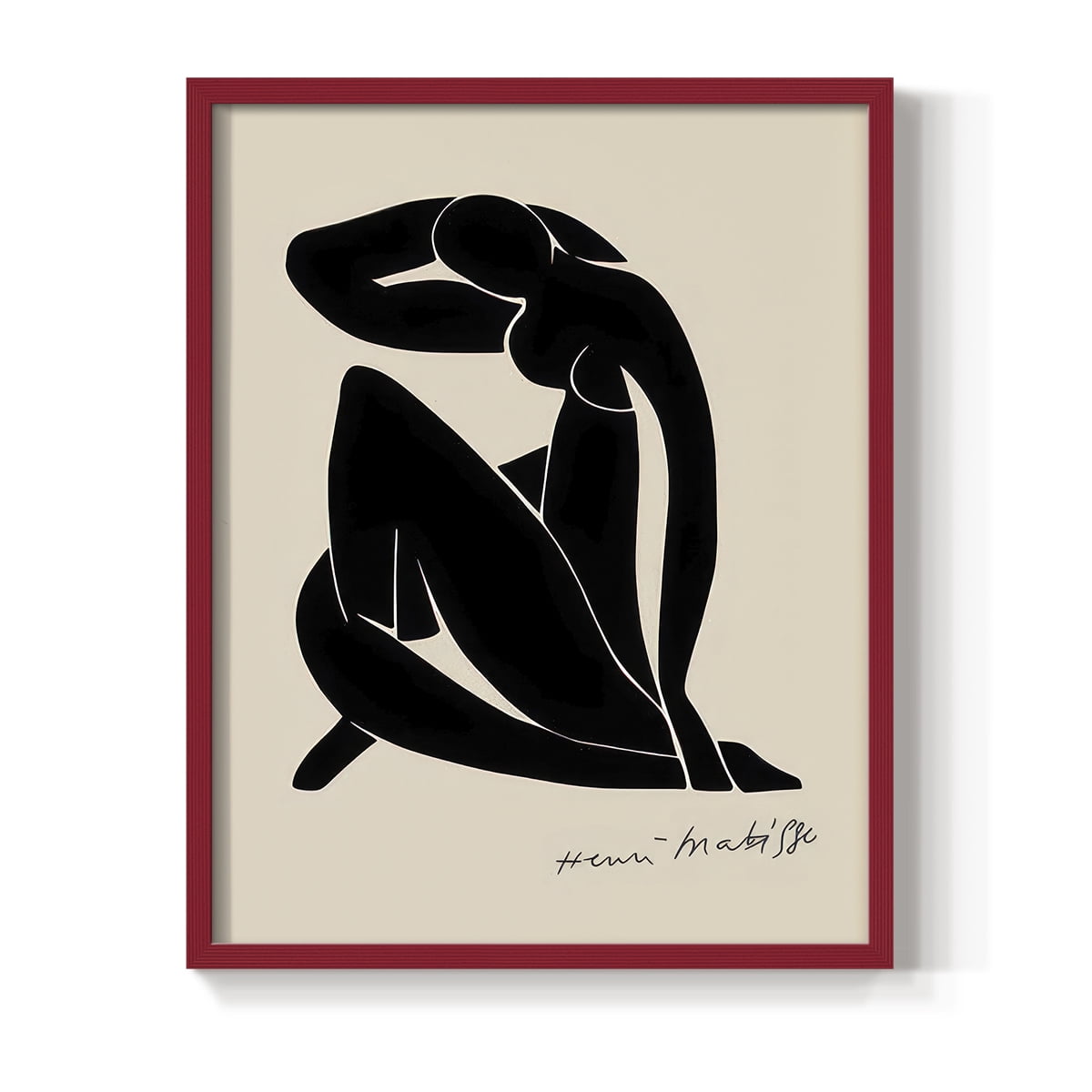 Matisse CLXXXVI Framed Print in Red Solid Wood 8 x 10 Framed Print