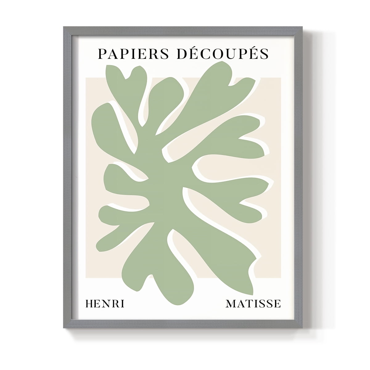 Matisse CV Framed Print in Gray Solid Wood 11 x 14 Framed Print