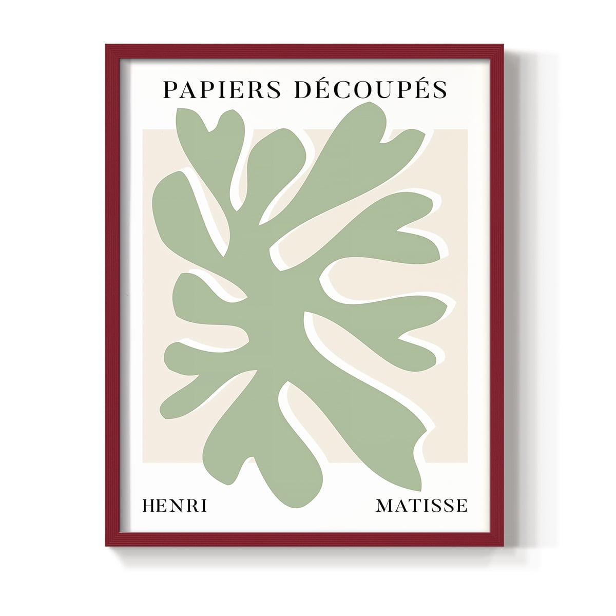 Matisse CV Framed Print in Red Solid Wood 11 x 14 Framed Print