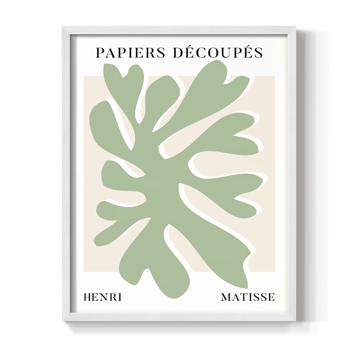 Matisse CV Framed Print in White Solid Wood 22 x 28 Framed Print