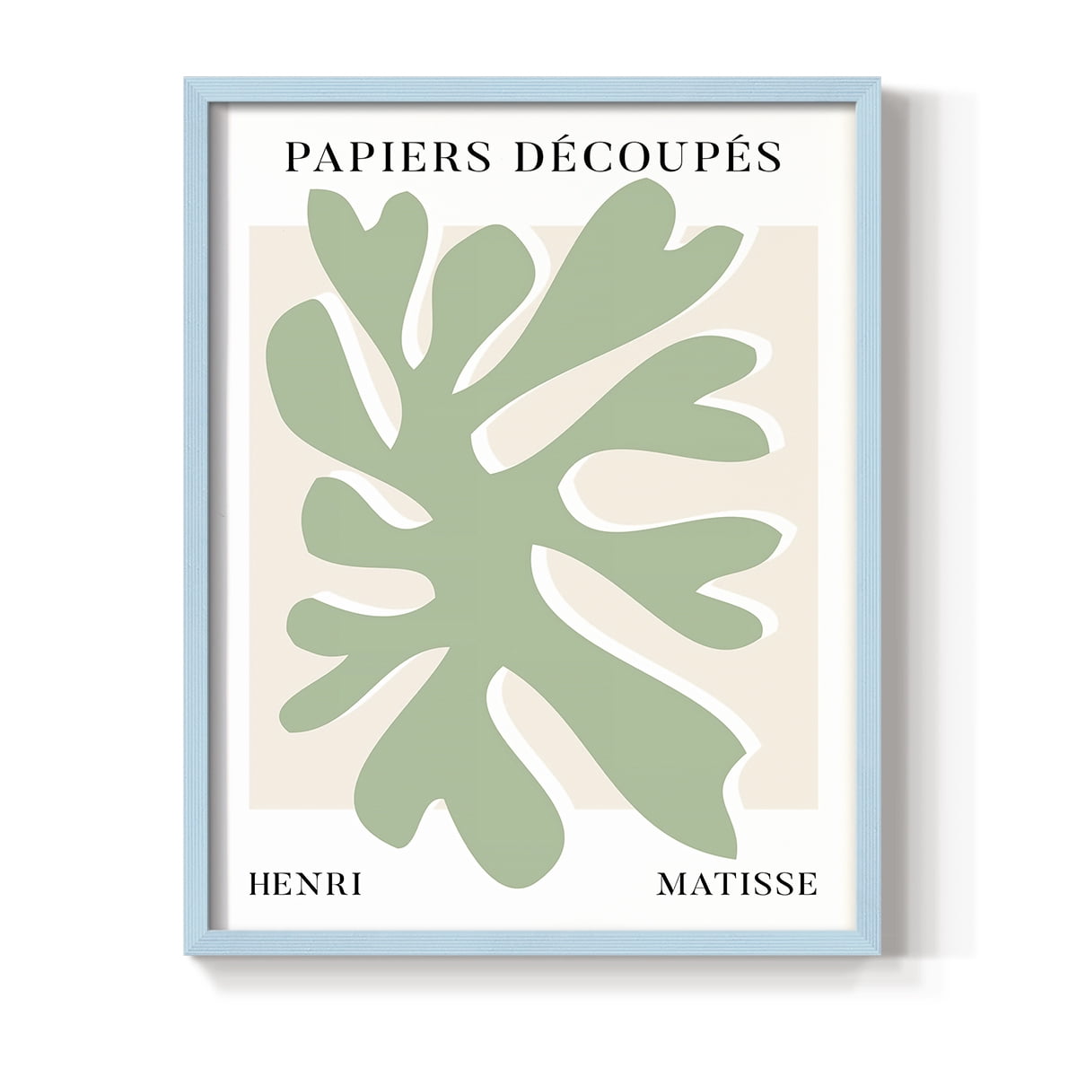 Matisse CV Framed Print in Blue Solid Wood 8 x 10 Framed Print