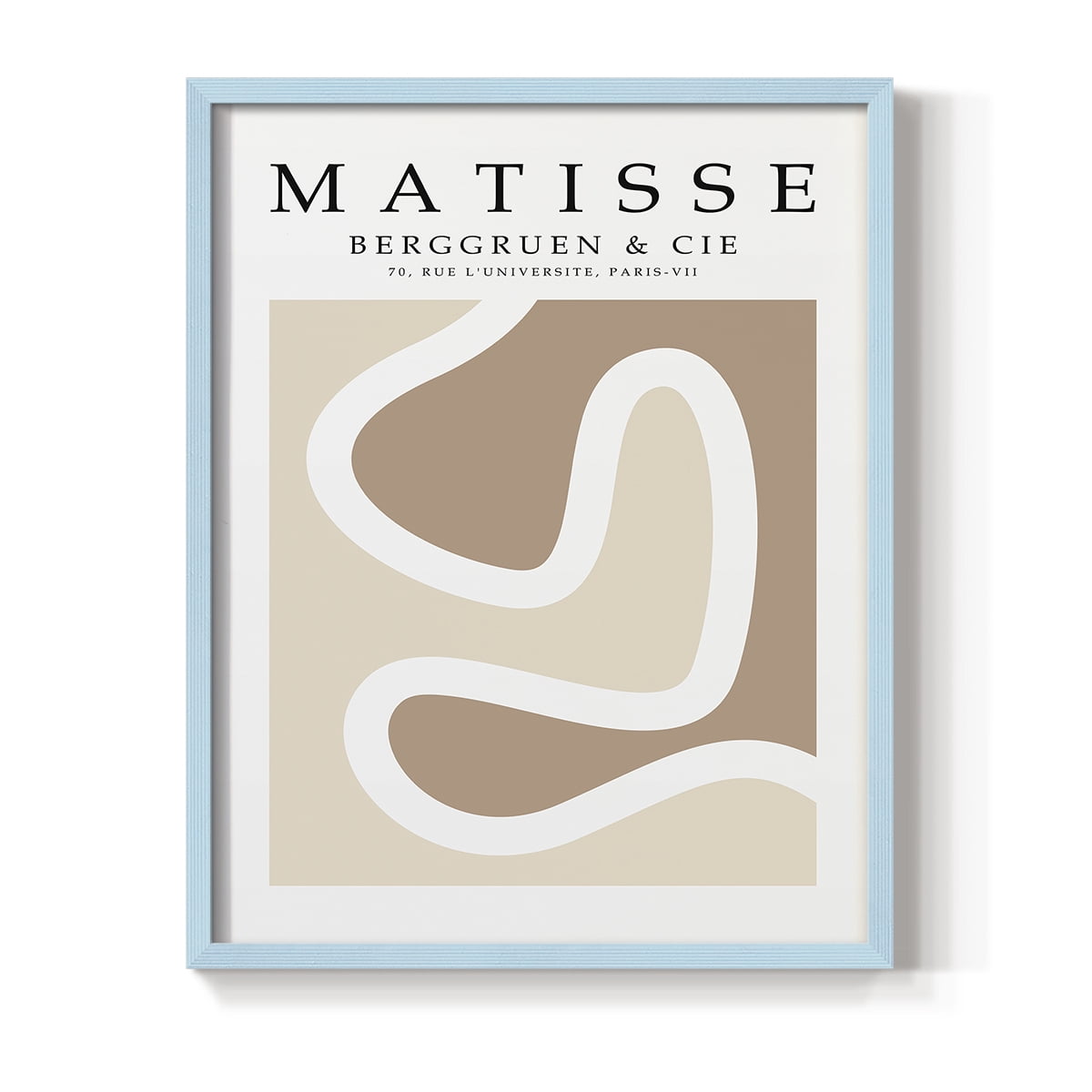 Matisse CVI Framed Print in Blue Solid Wood 11 x 14 Framed Print