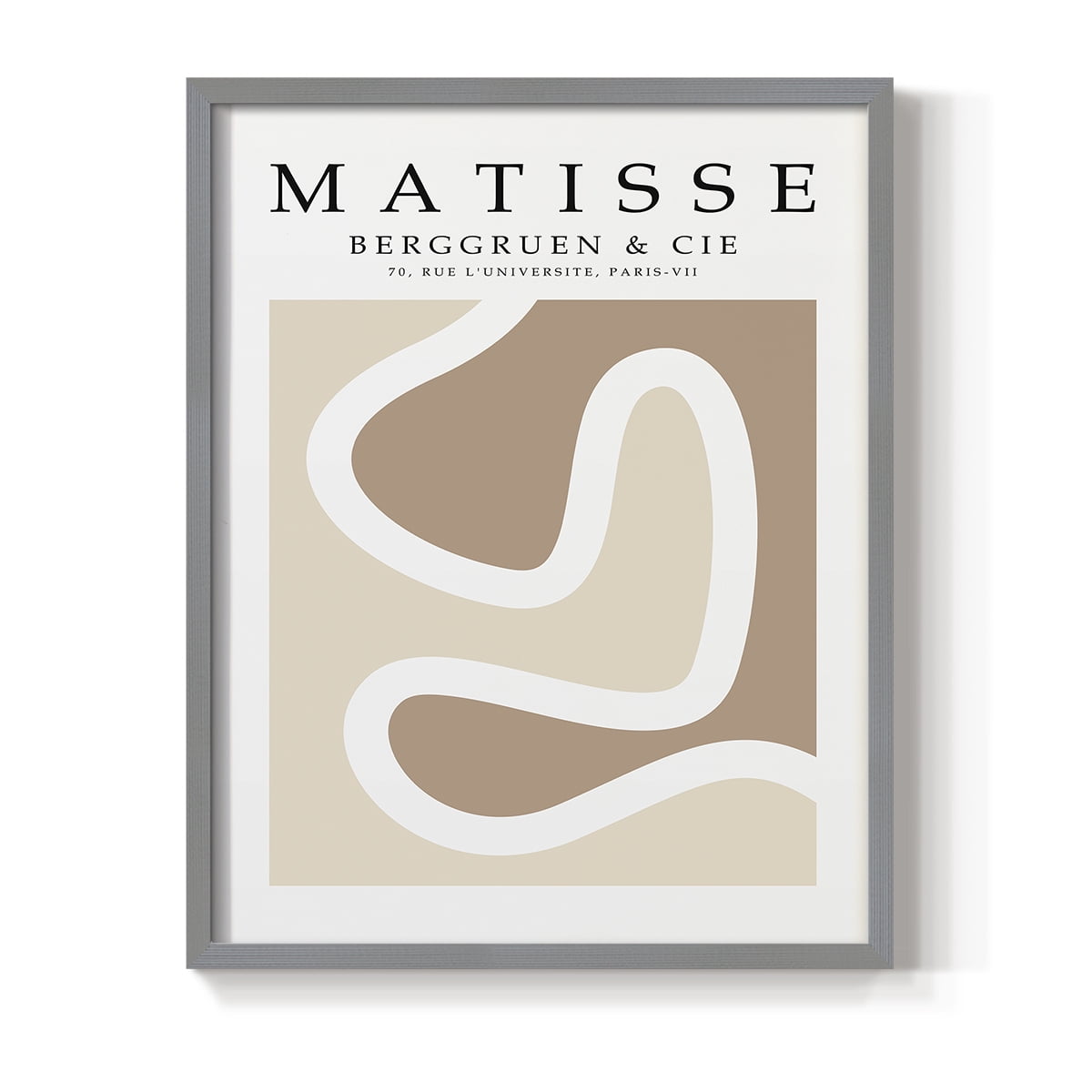 Matisse CVI Framed Print in Gray Solid Wood 11 x 14 Framed Print