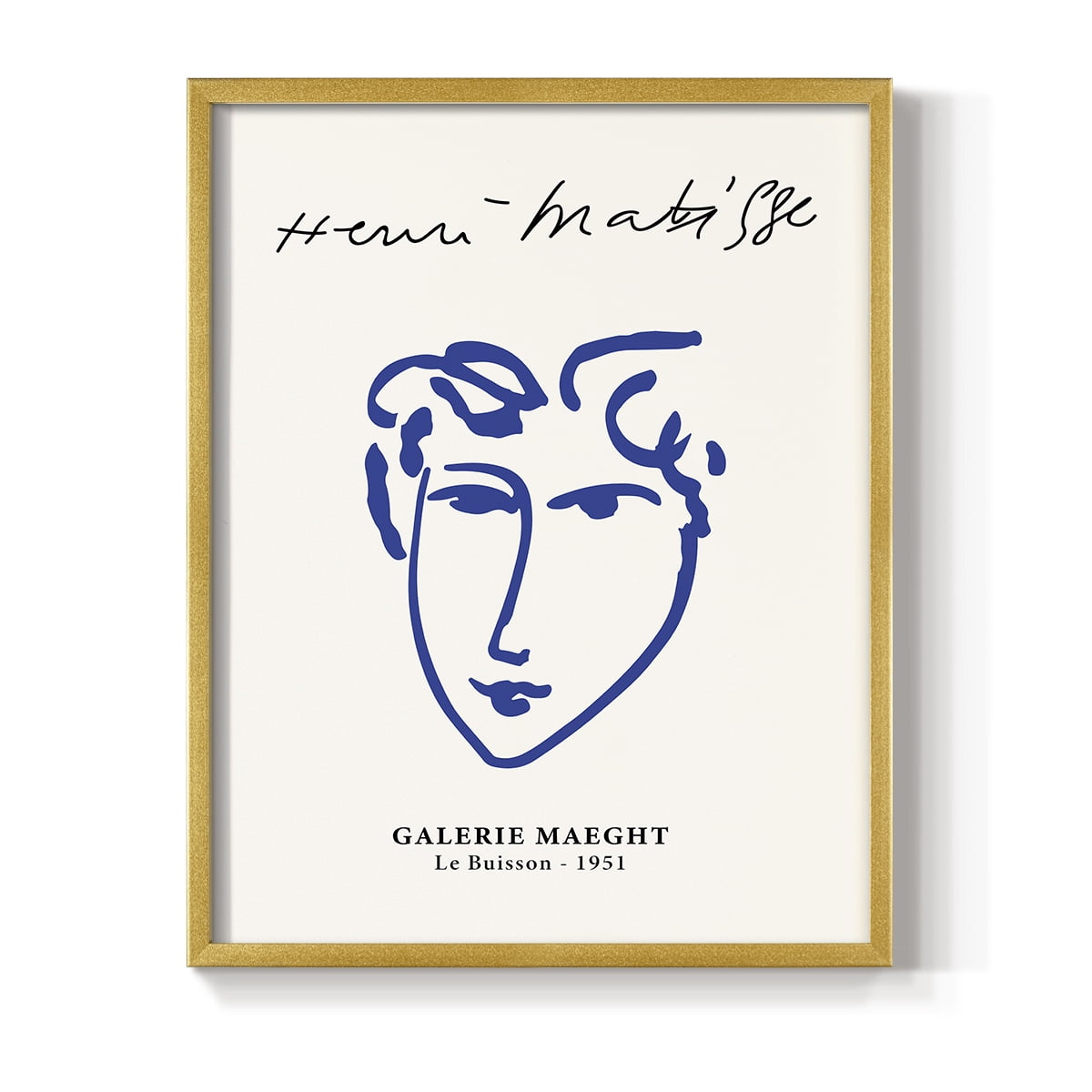 Matisse CVII Framed Print in Gold Solid Wood 11 x 14 Framed Print