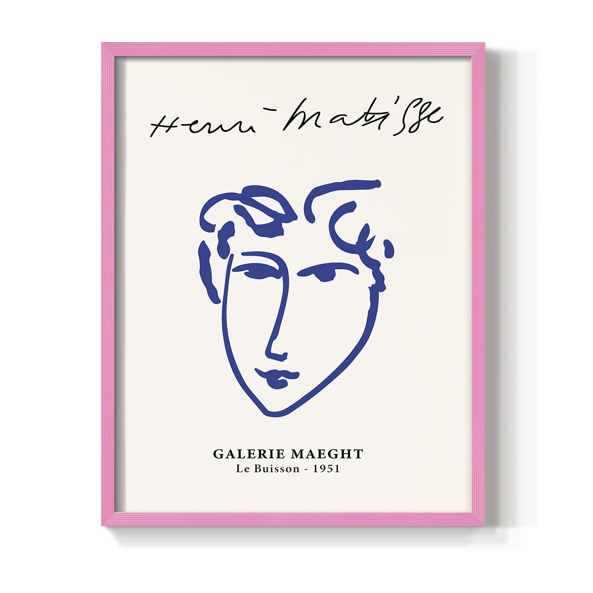 Matisse CVII Framed Print in Pink Solid Wood 8 x 10 Framed Print