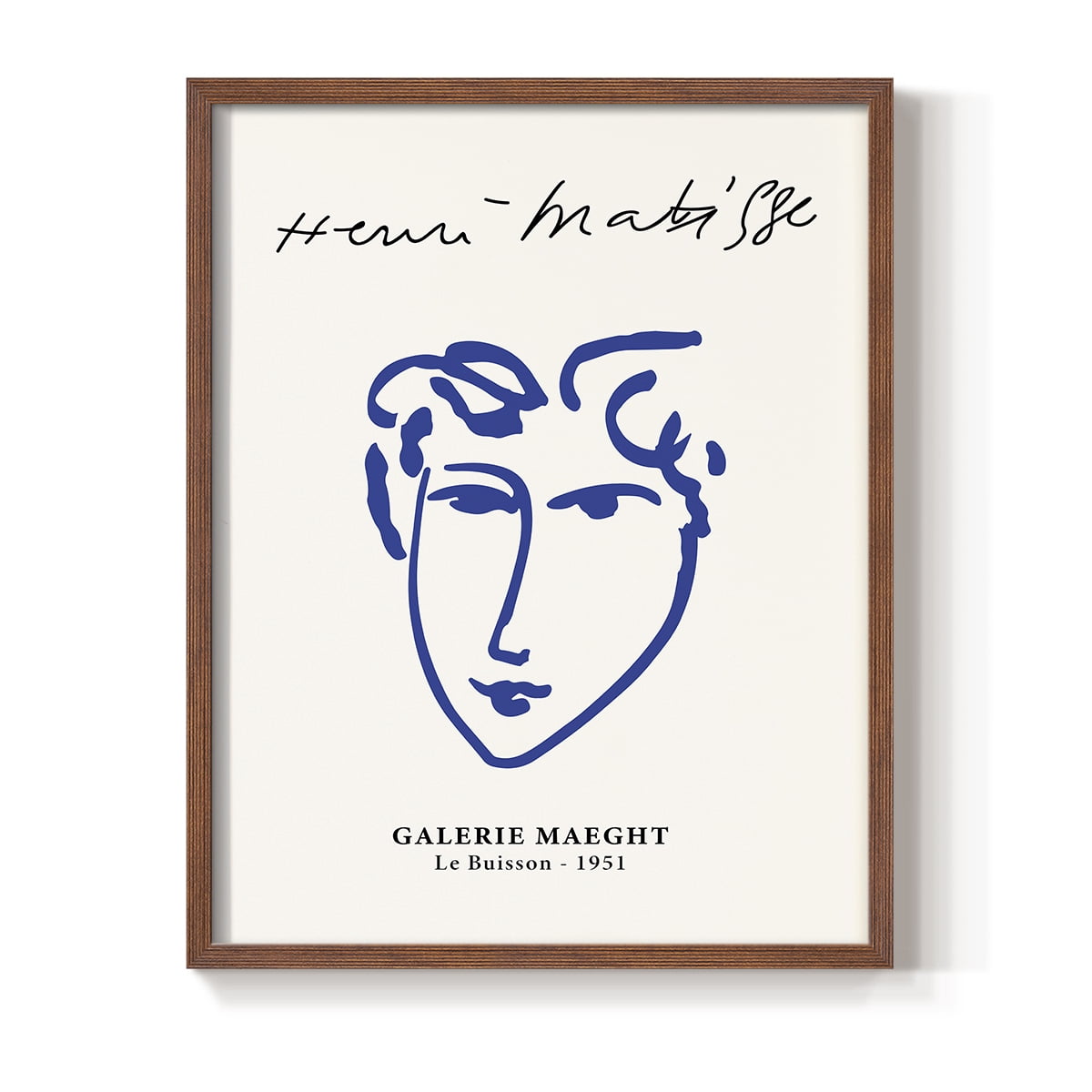 Matisse CVII Framed Print in Brown Solid Wood 8 x 10 Framed Print
