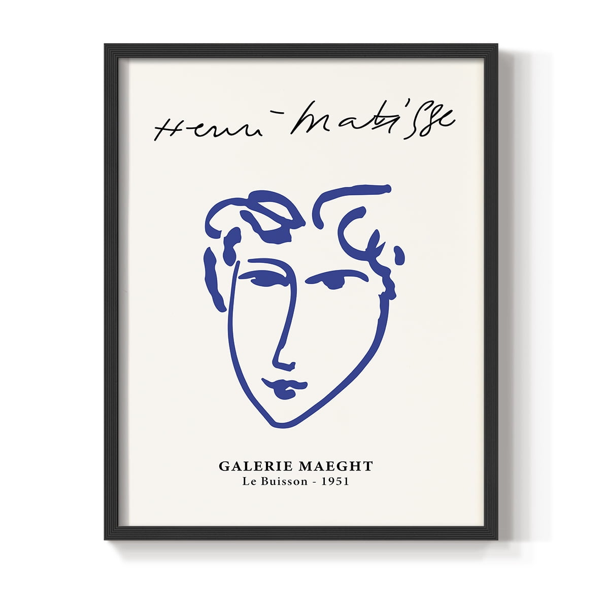 Matisse CVII Framed Print in Black Solid Wood 8 x 10 Framed Print