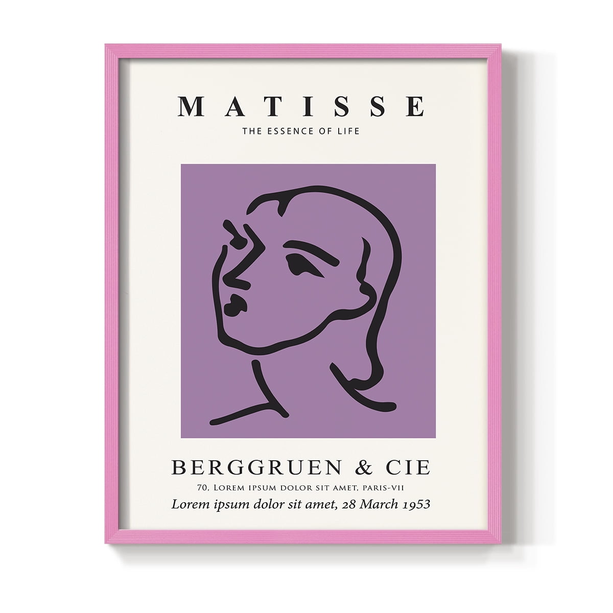 Matisse CVIII Framed Print in Pink Solid Wood 11 x 14 Framed Print