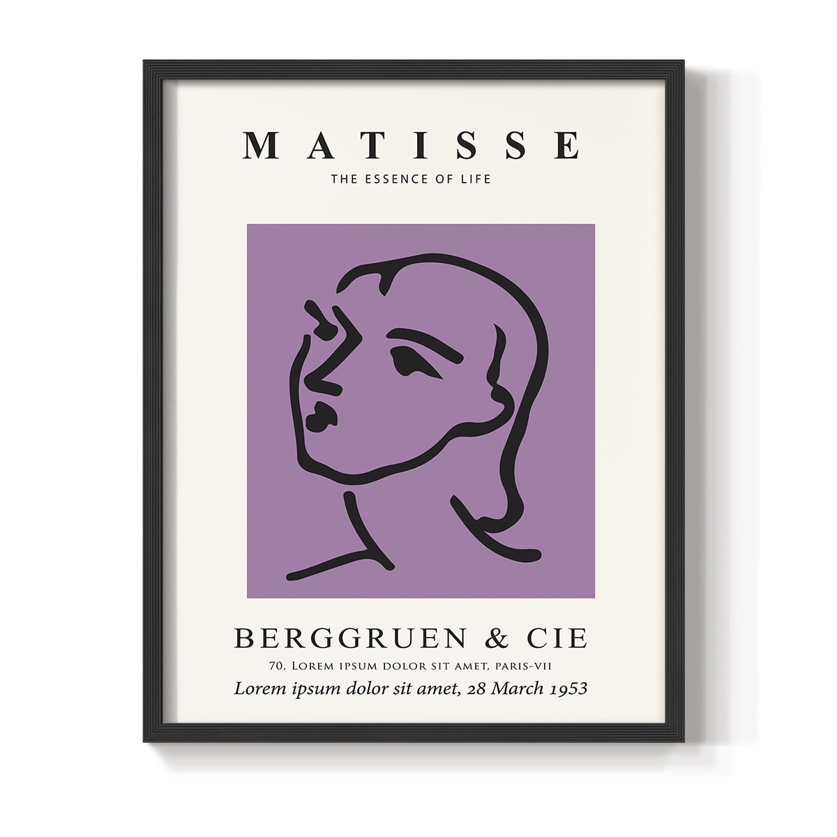 Matisse CVIII Framed Print in Black Solid Wood 22 x 28 Framed Print