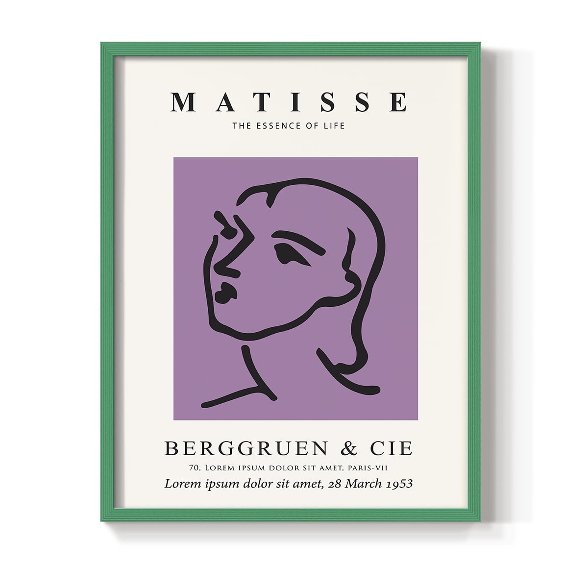 Matisse CVIII Framed Print in Green Solid Wood 8 x 10 Framed Print